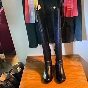 Sleek Black Over the Knee Boots Aérosoles worn once.